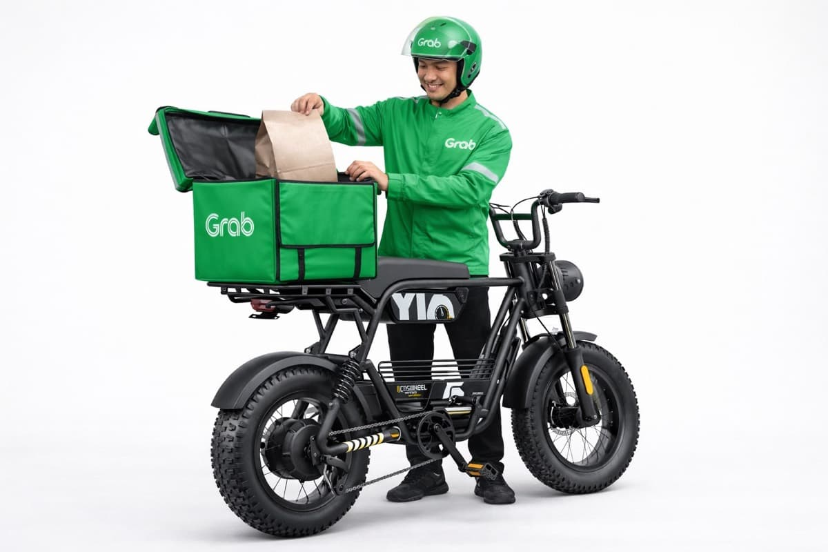 Delivery rider using an EBike PH rental setup