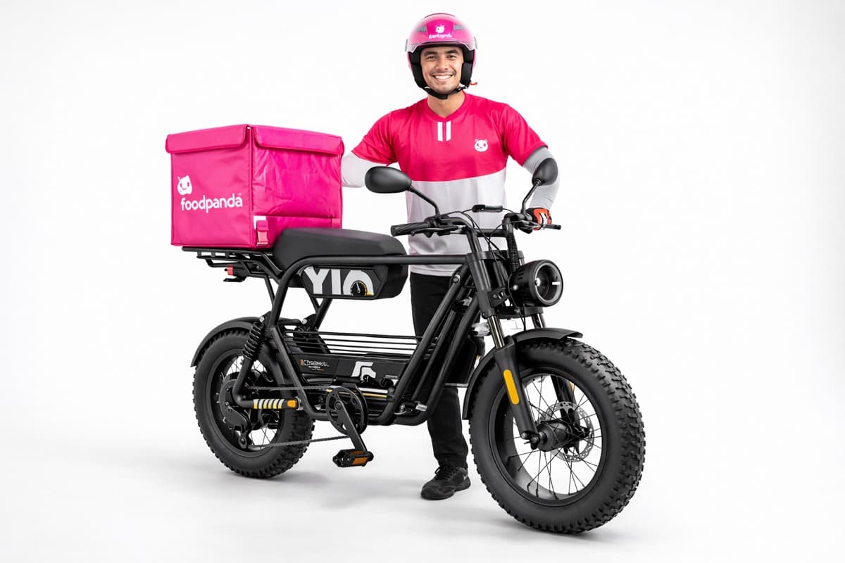 EBike PH Delivery Bike with foodpanda delivery rider setup